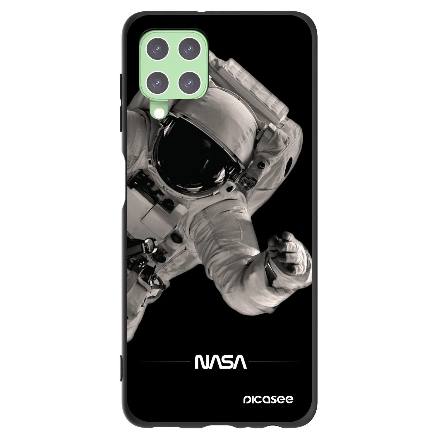 Picasee husă neagră din silicon pentru Samsung Galaxy A22 A225F 4G - Astronaut Big