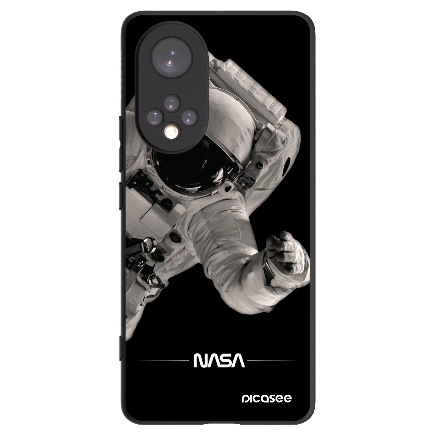 Picasee husă neagră din silicon pentru Honor 50 5G - Astronaut Big