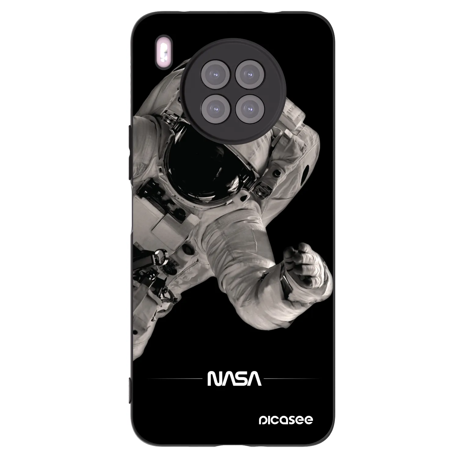 Picasee husă neagră din silicon pentru Huawei Nova 8i - Astronaut Big