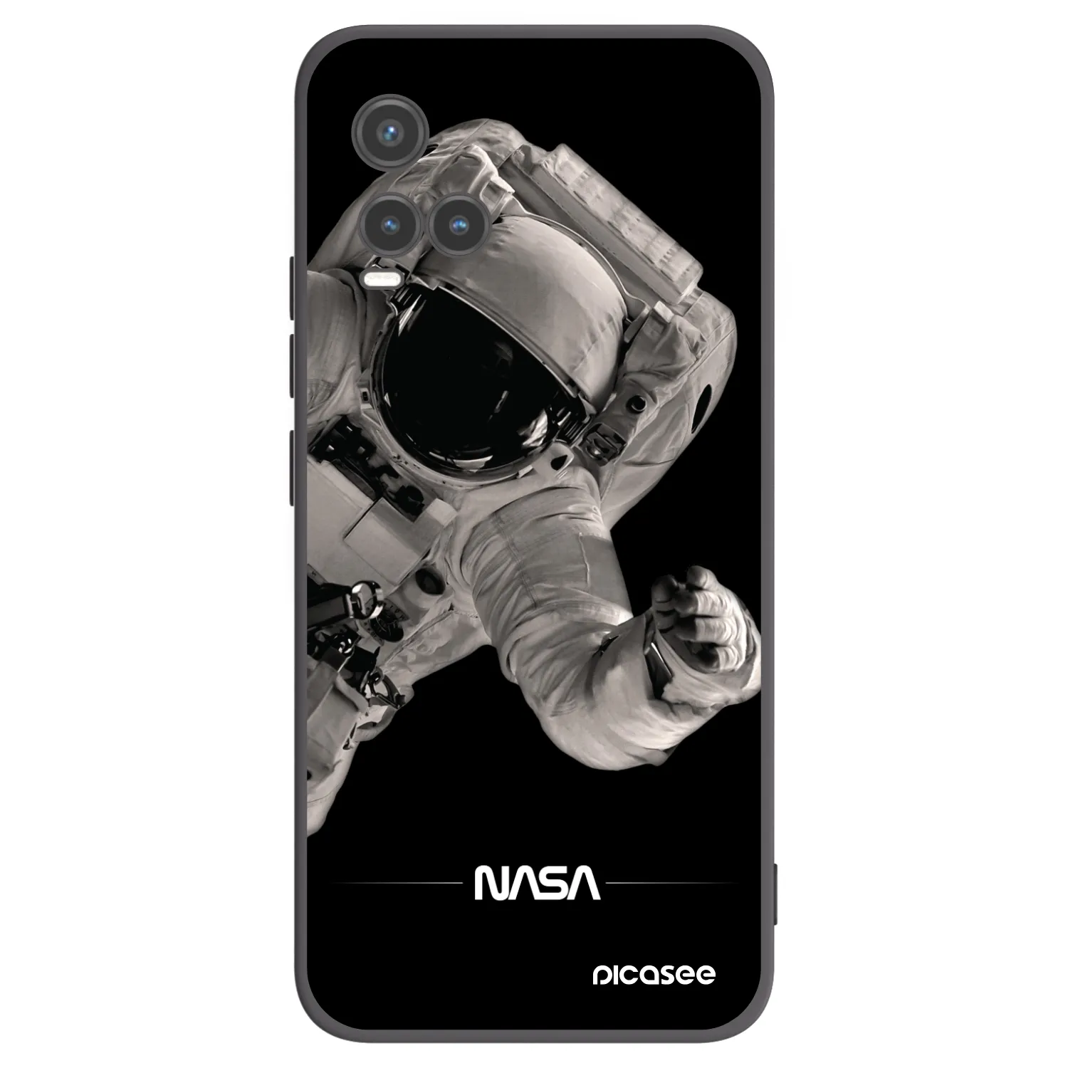 Picasee husă neagră din silicon pentru Vivo Y33s - Astronaut Big