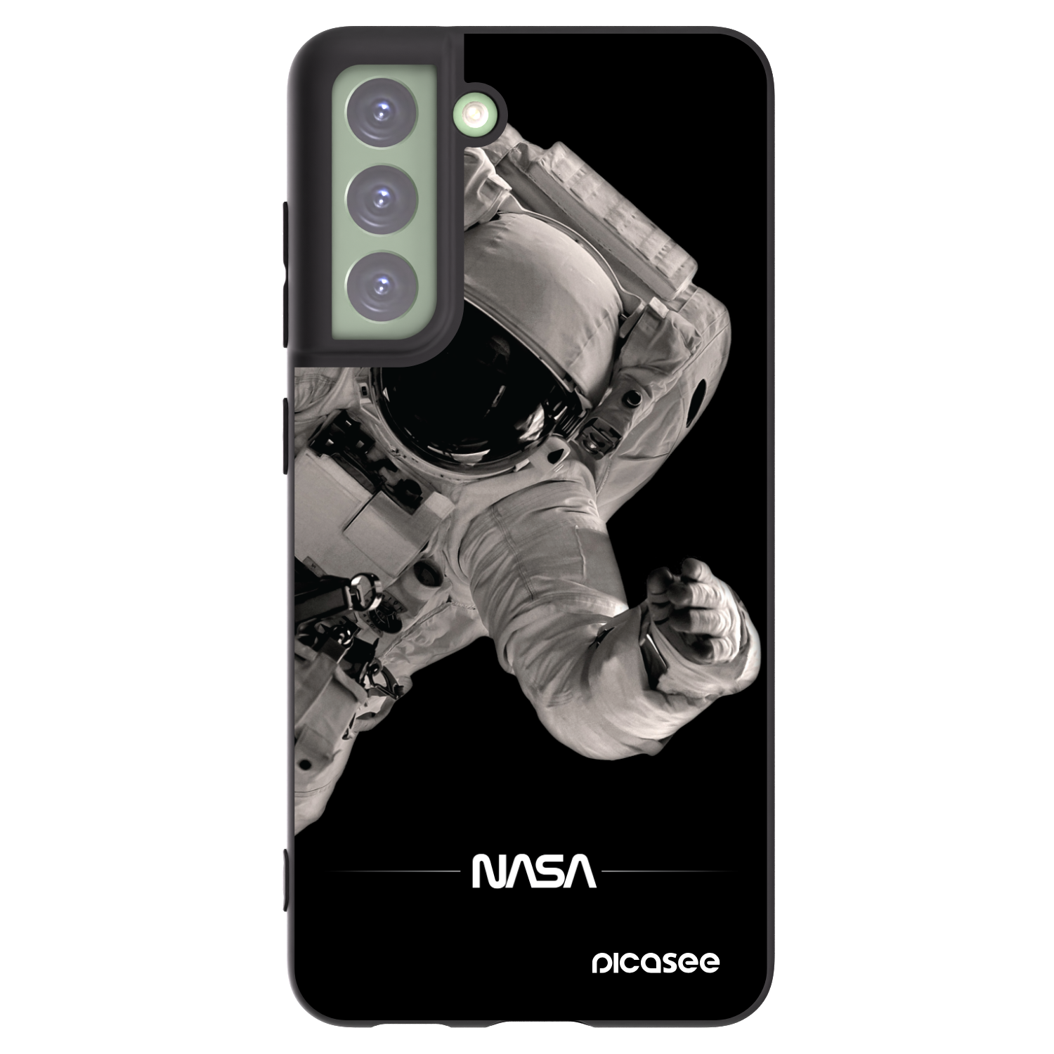 Picasee husă neagră din silicon pentru Samsung Galaxy S21 FE 5G - Astronaut Big