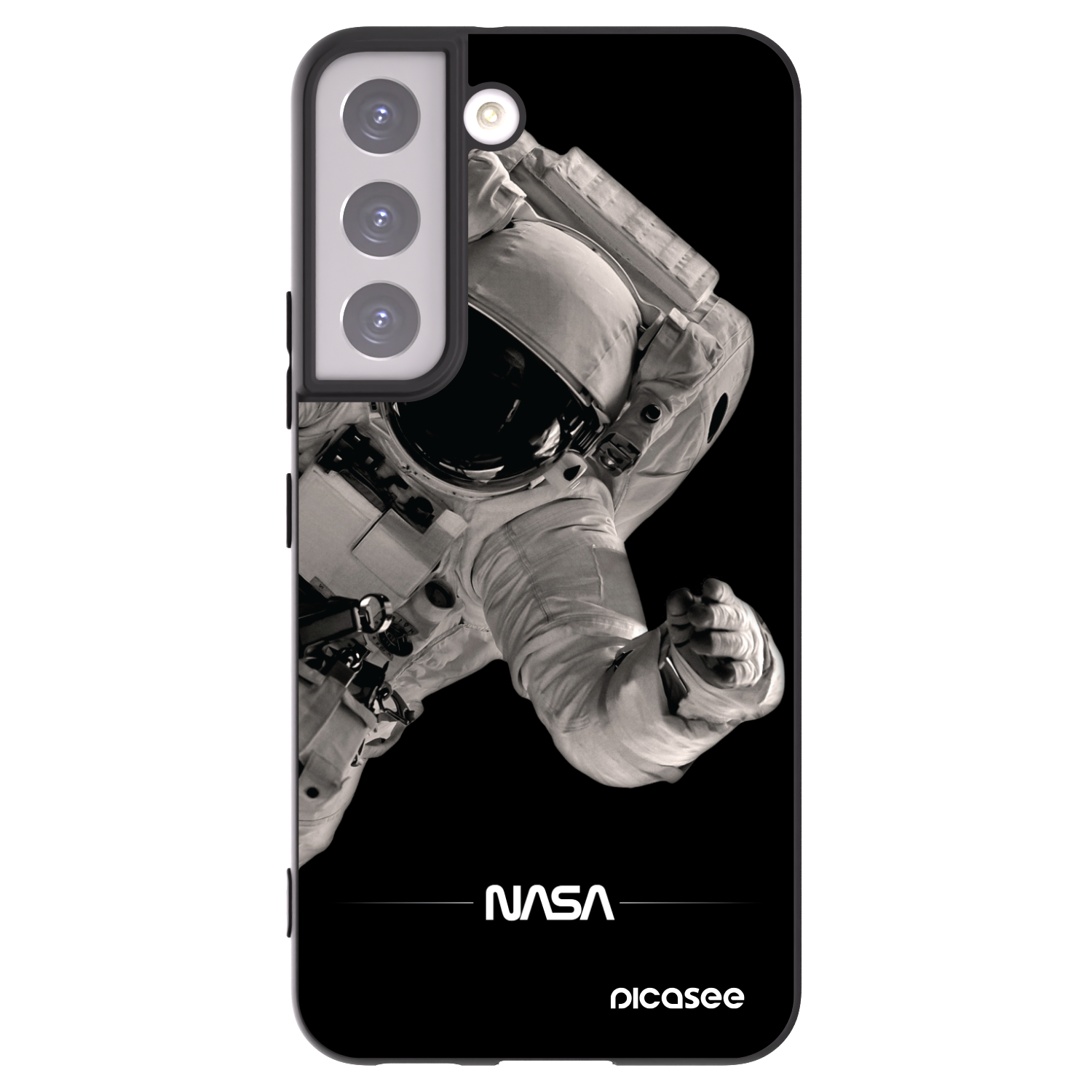 Picasee husă neagră din silicon pentru Samsung Galaxy S22 5G - Astronaut Big