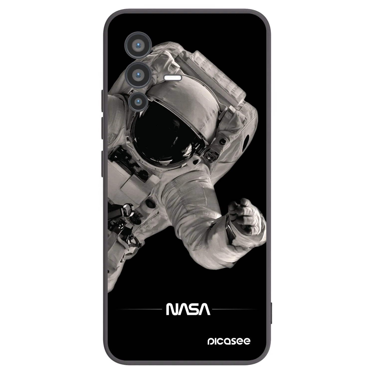 Picasee husă neagră din silicon pentru Vivo V23 5G - Astronaut Big