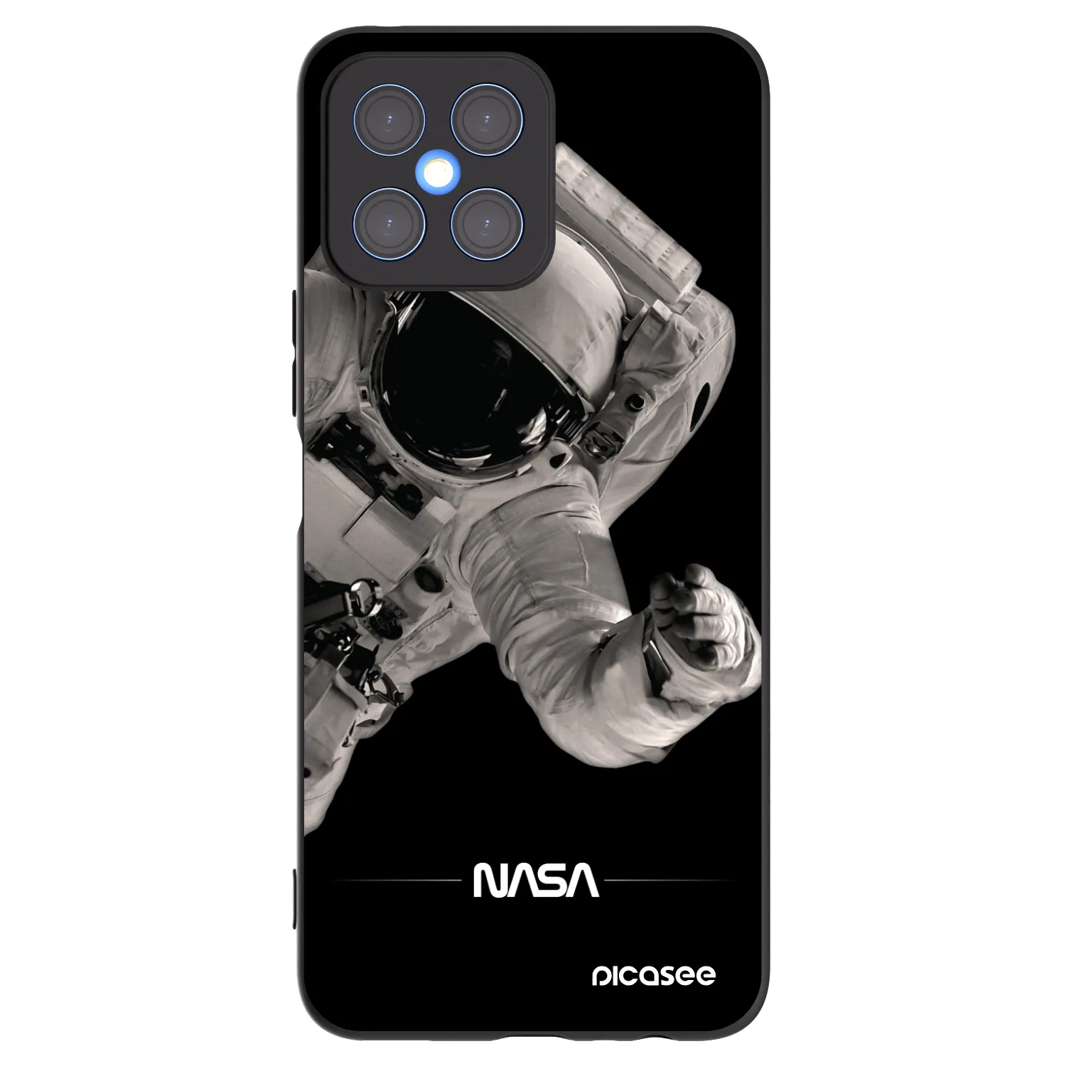 Picasee husă neagră din silicon pentru Honor X8 4G - Astronaut Big