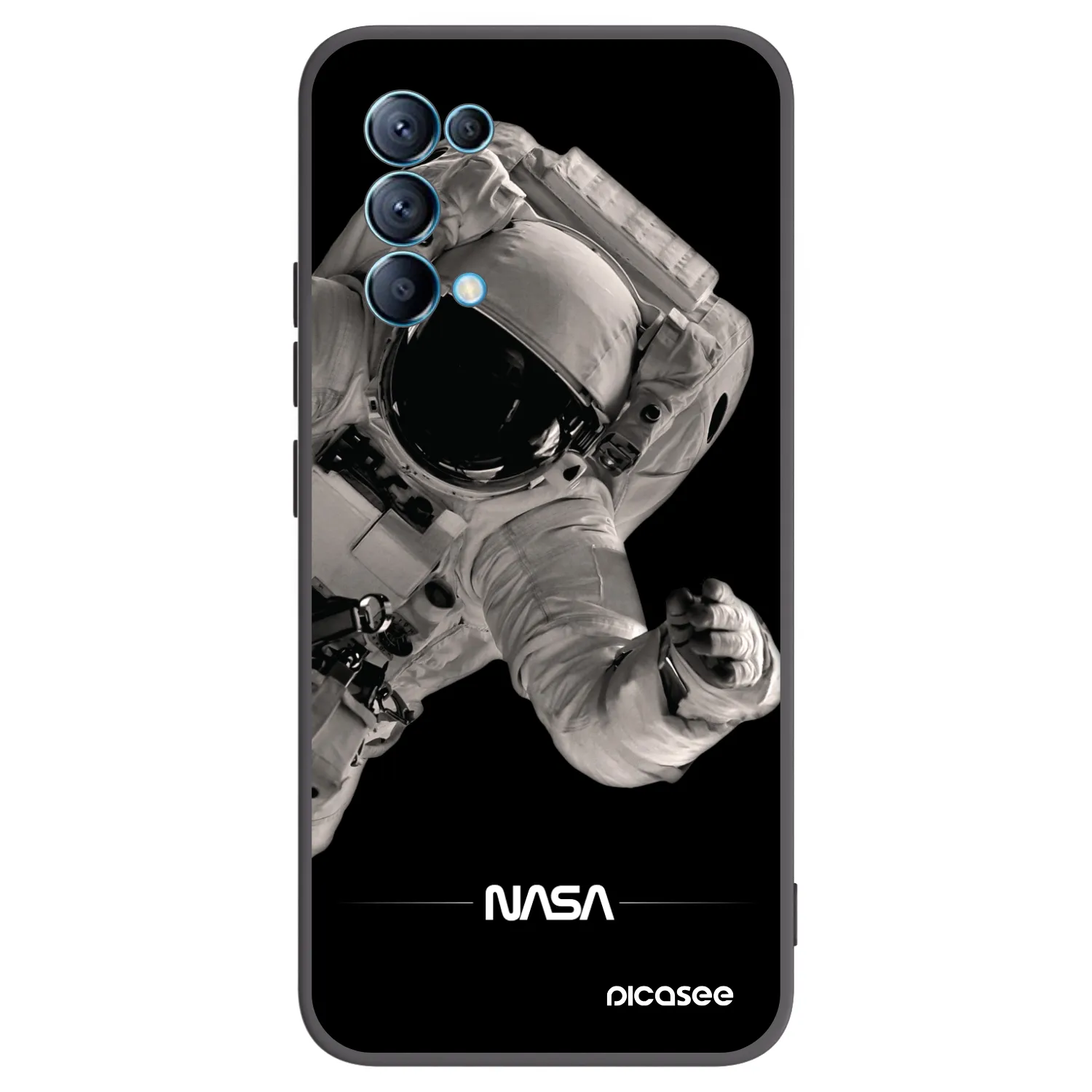 Picasee husă neagră din silicon pentru OPPO Reno 5 5G - Astronaut Big