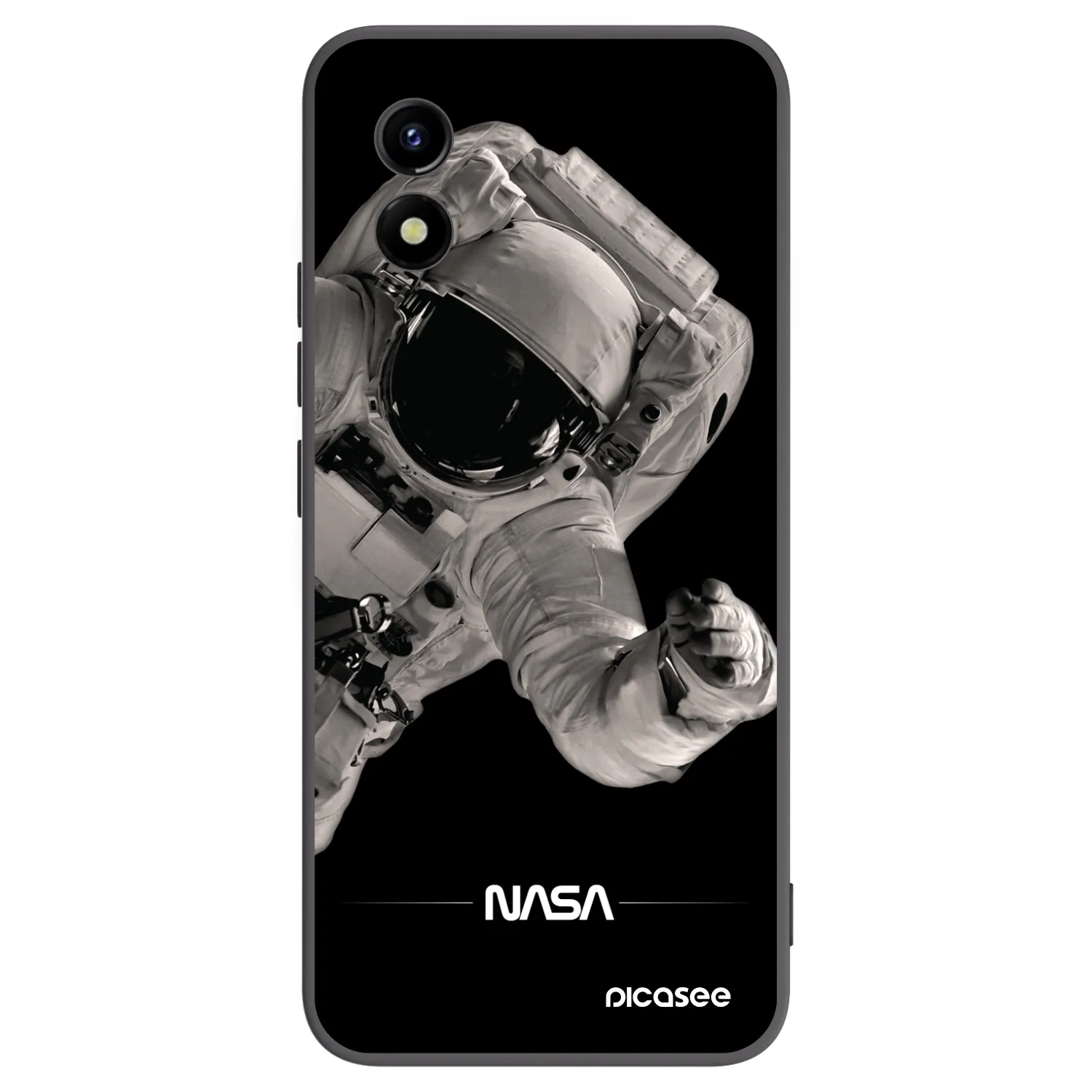 Picasee husă neagră din silicon pentru Vivo Y01 - Astronaut Big
