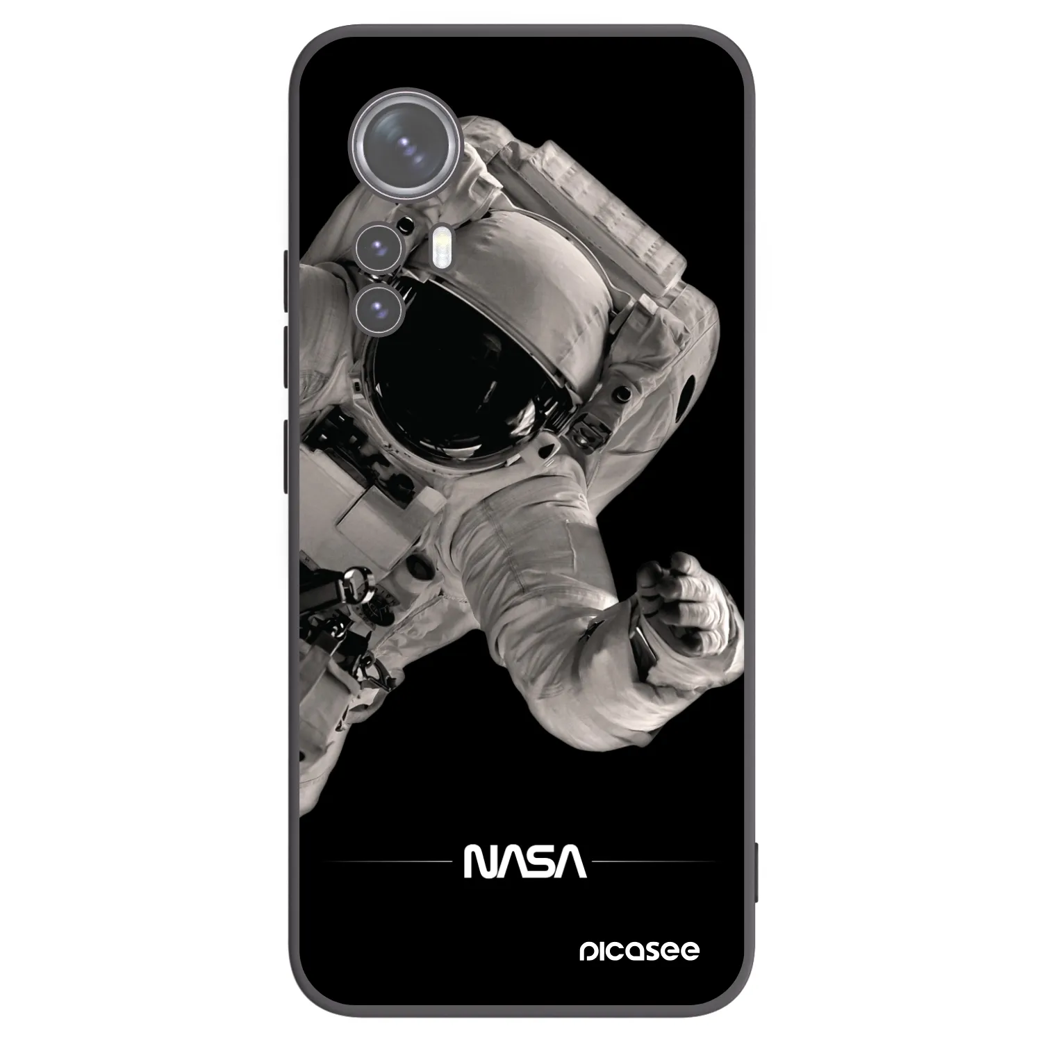 Picasee husă neagră din silicon pentru Xiaomi 12X - Astronaut Big
