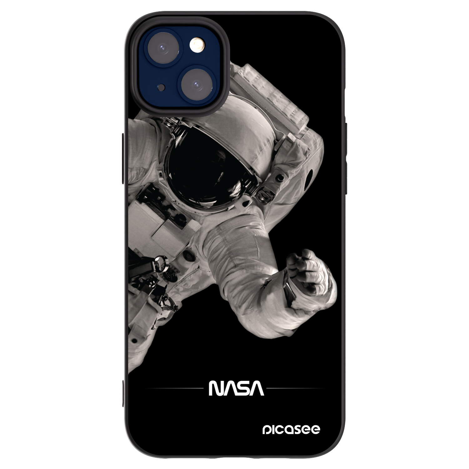 Picasee husă neagră din silicon pentru Apple iPhone 14 Plus - Astronaut Big