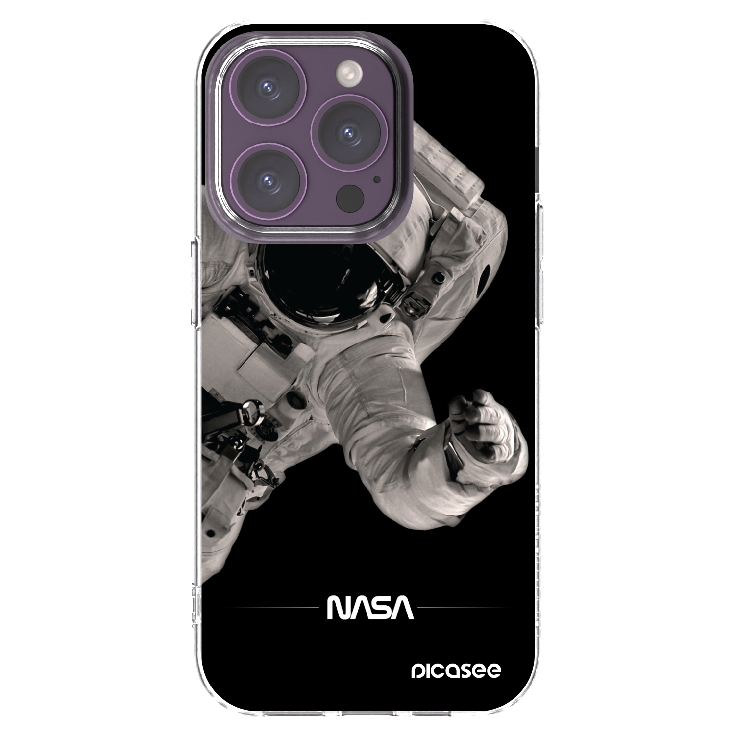 Picasee husă transparentă din silicon pentru Apple iPhone 14 Pro - Astronaut Big