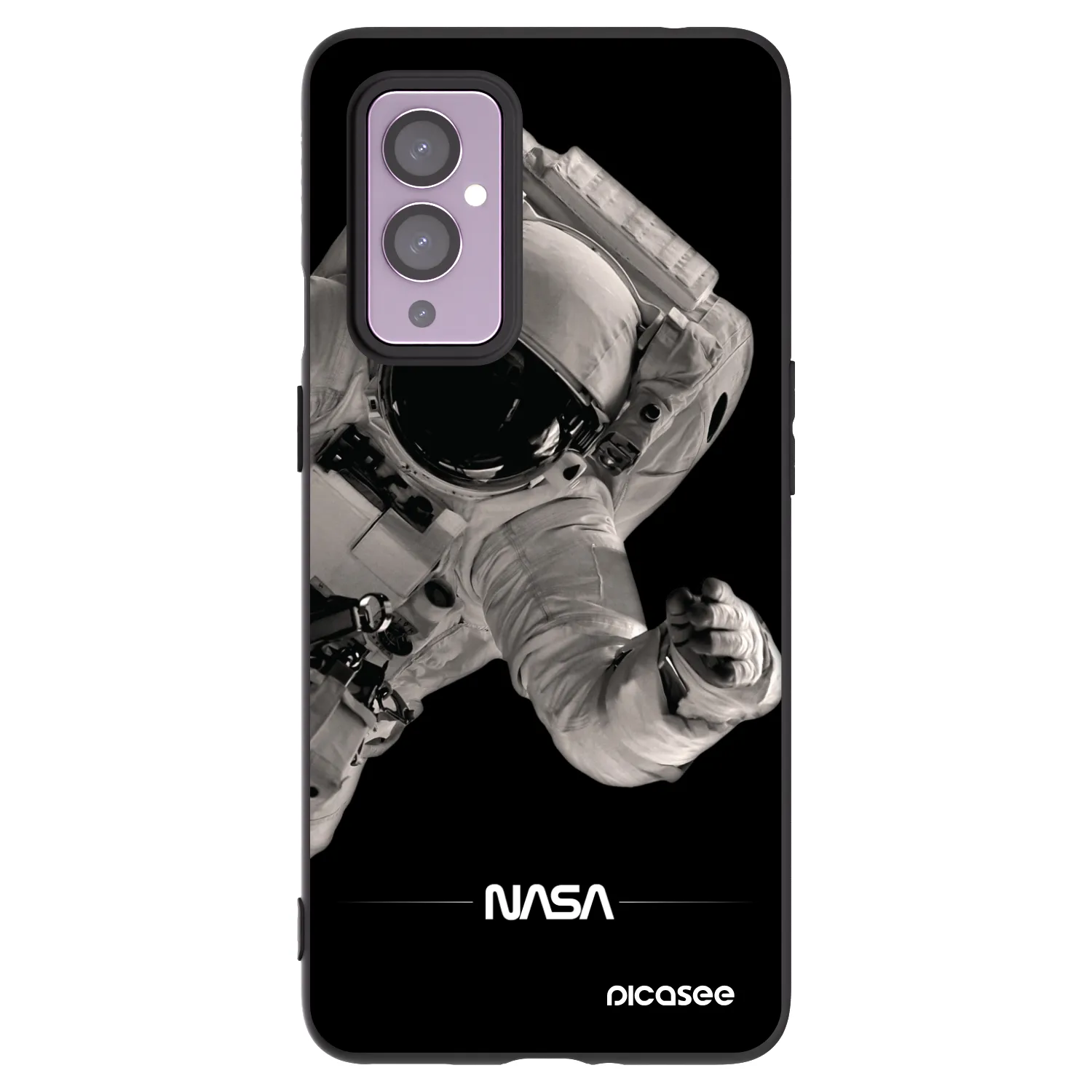 Picasee husă neagră din silicon pentru OnePlus 9 - Astronaut Big