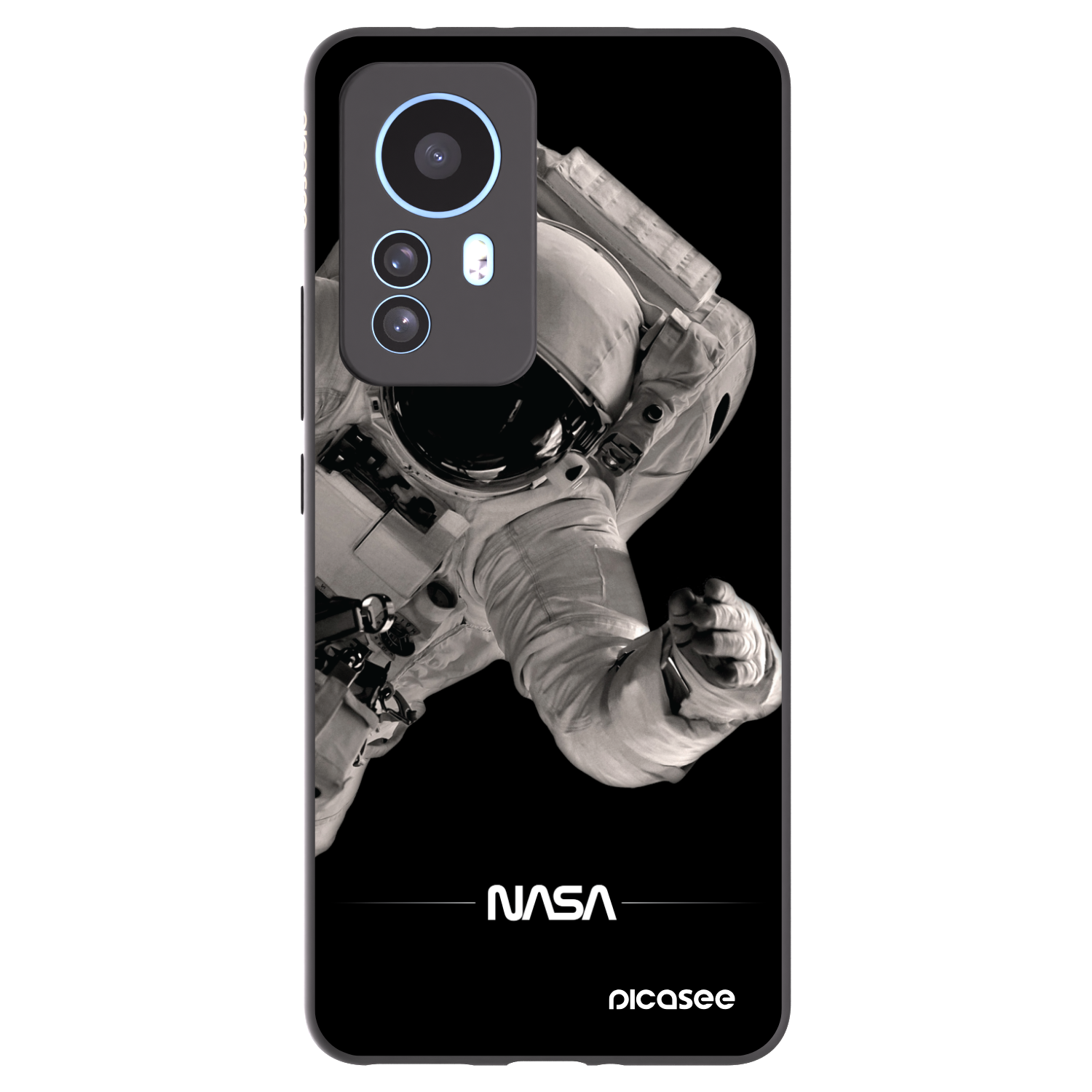 Picasee husă neagră din silicon pentru Xiaomi 12T Pro - Astronaut Big