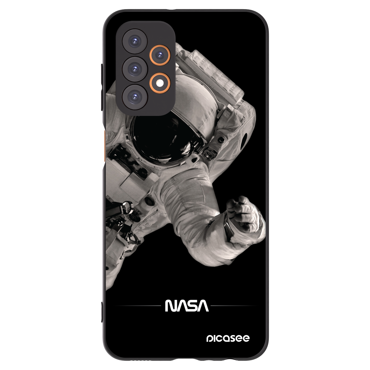 Picasee husă neagră din silicon pentru Samsung Galaxy A23 A236B 5G - Astronaut Big