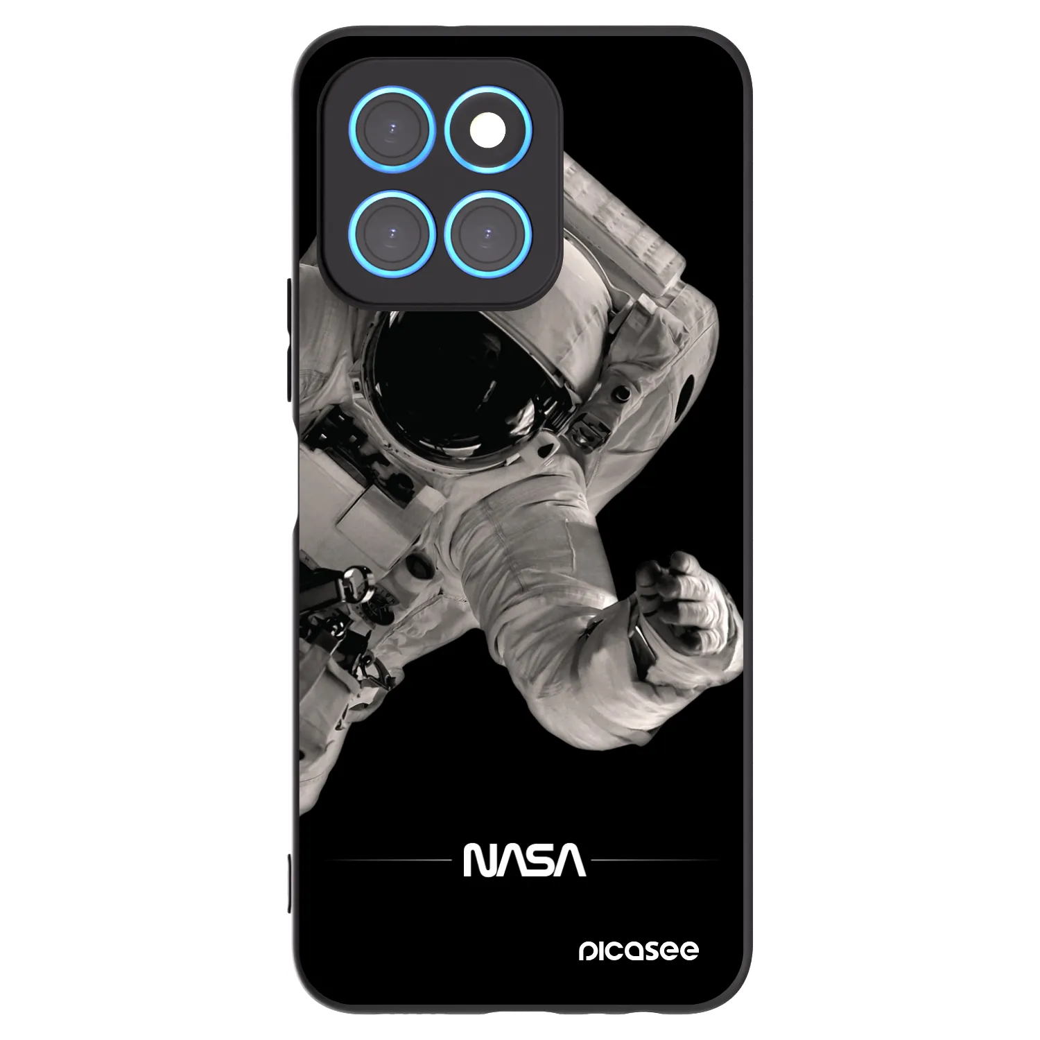 Picasee husă neagră din silicon pentru Honor X8 5G - Astronaut Big