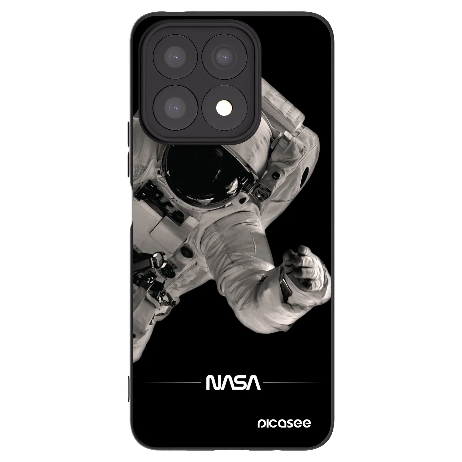 Picasee husă neagră din silicon pentru Honor X8a - Astronaut Big