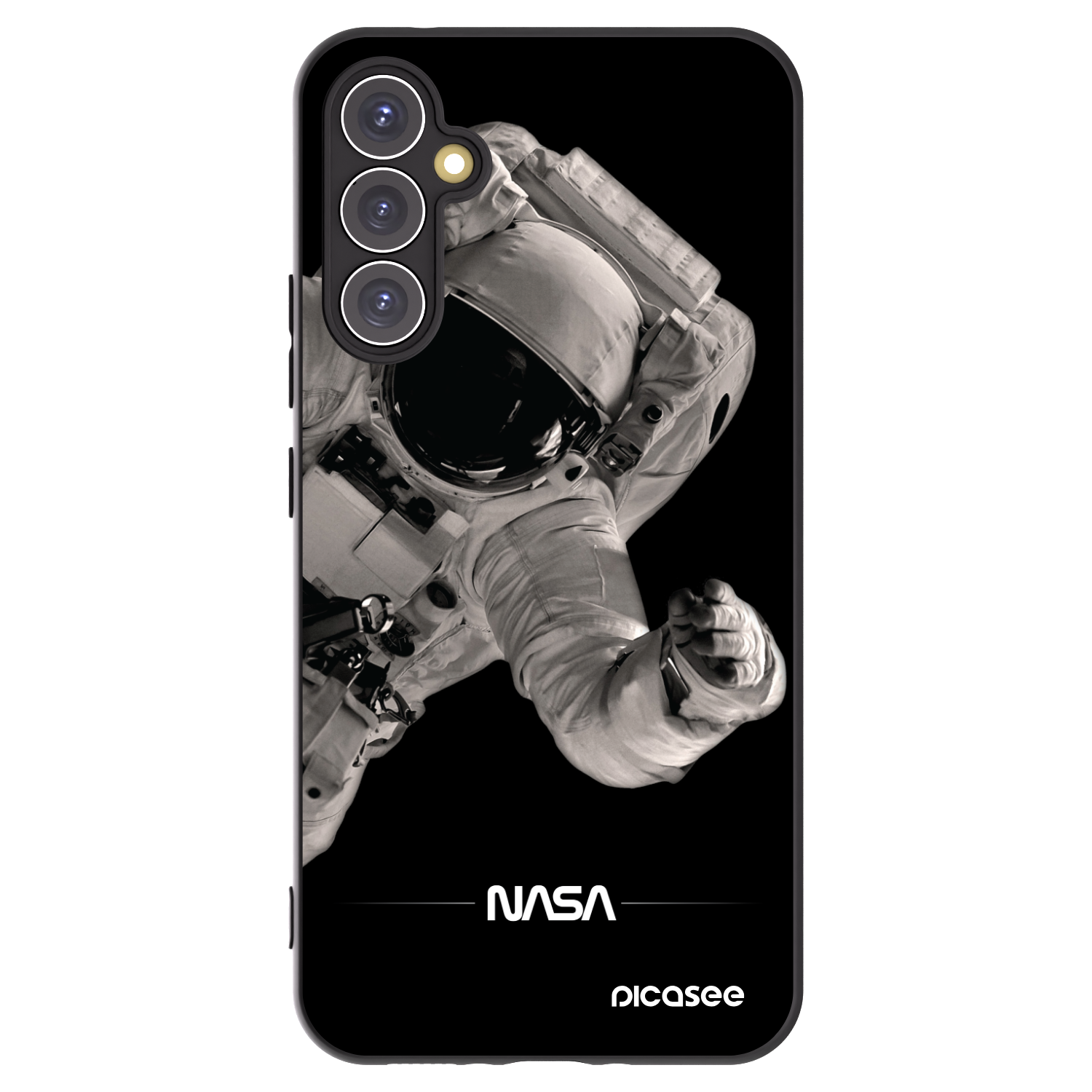 Picasee husă neagră din silicon pentru Samsung Galaxy A34 5G A346B - Astronaut Big