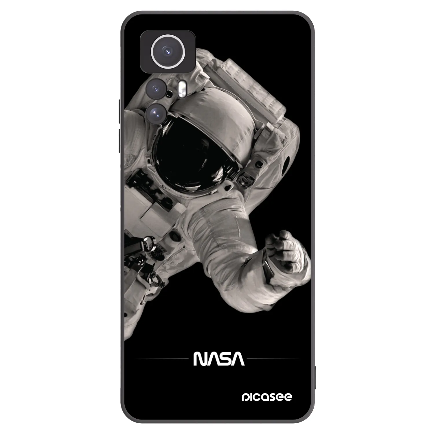 Picasee husă neagră din silicon pentru Xiaomi Redmi Note 12S - Astronaut Big
