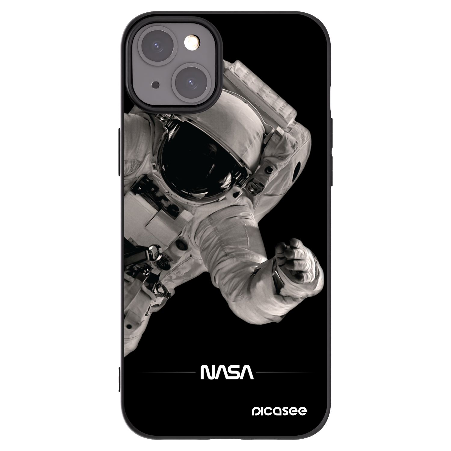 Picasee husă neagră din silicon pentru Apple iPhone 15 Plus - Astronaut Big