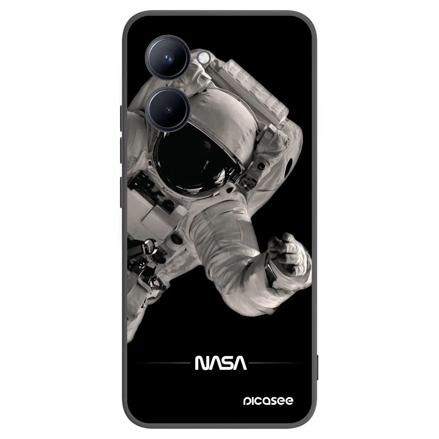 Picasee husă neagră din silicon pentru Realme C33 (2023) - Astronaut Big