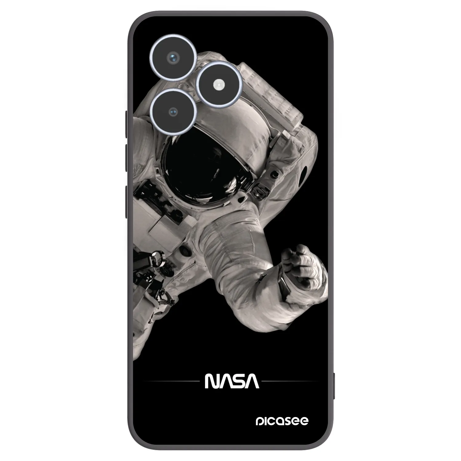 Picasee husă neagră din silicon pentru Realme C53 - Astronaut Big