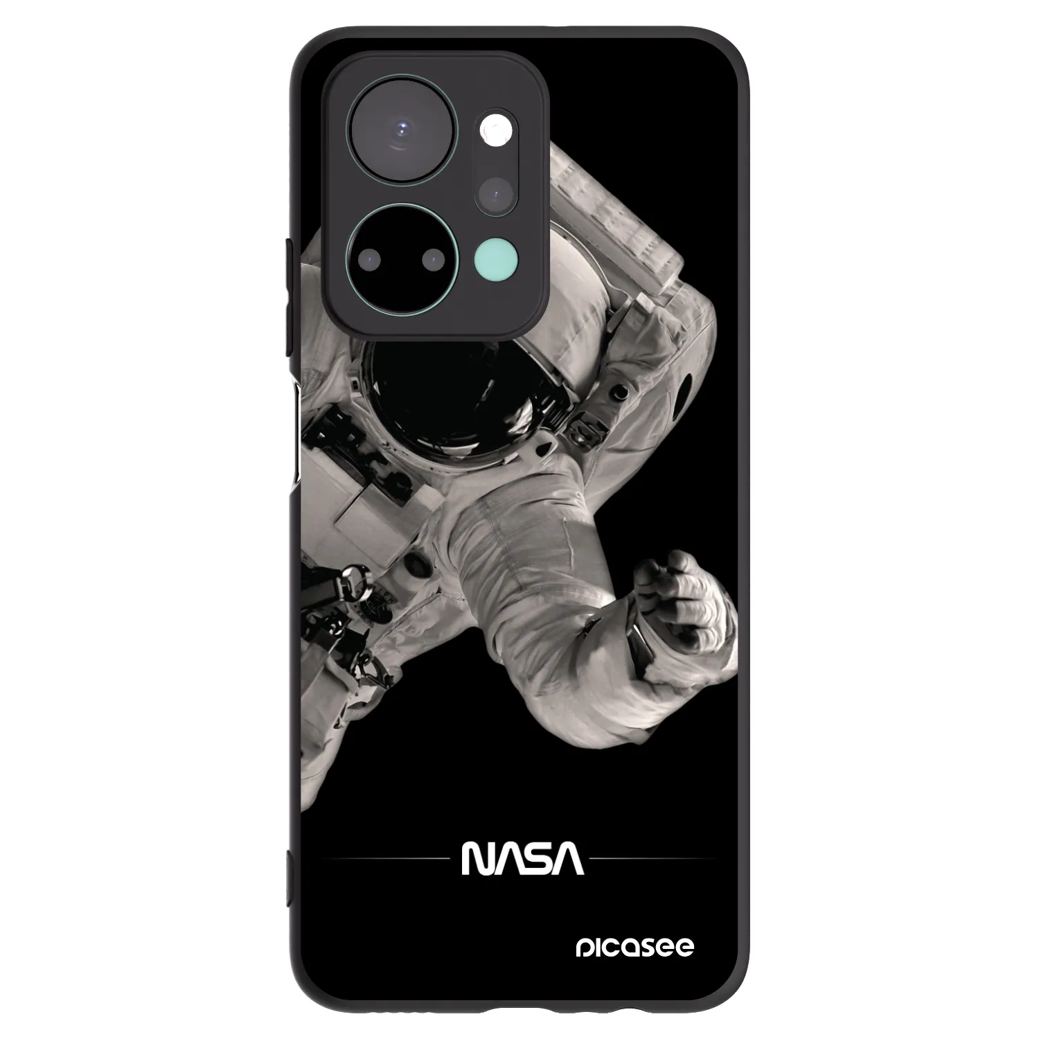 Picasee husă neagră din silicon pentru Honor X7a - Astronaut Big