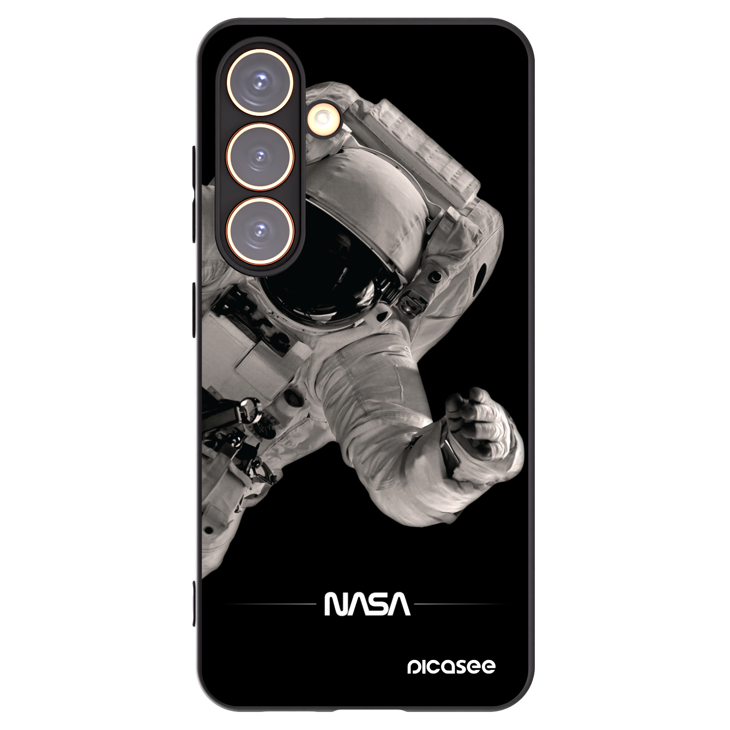 Picasee husă neagră din silicon pentru Samsung Galaxy S24 S921B 5G - Astronaut Big