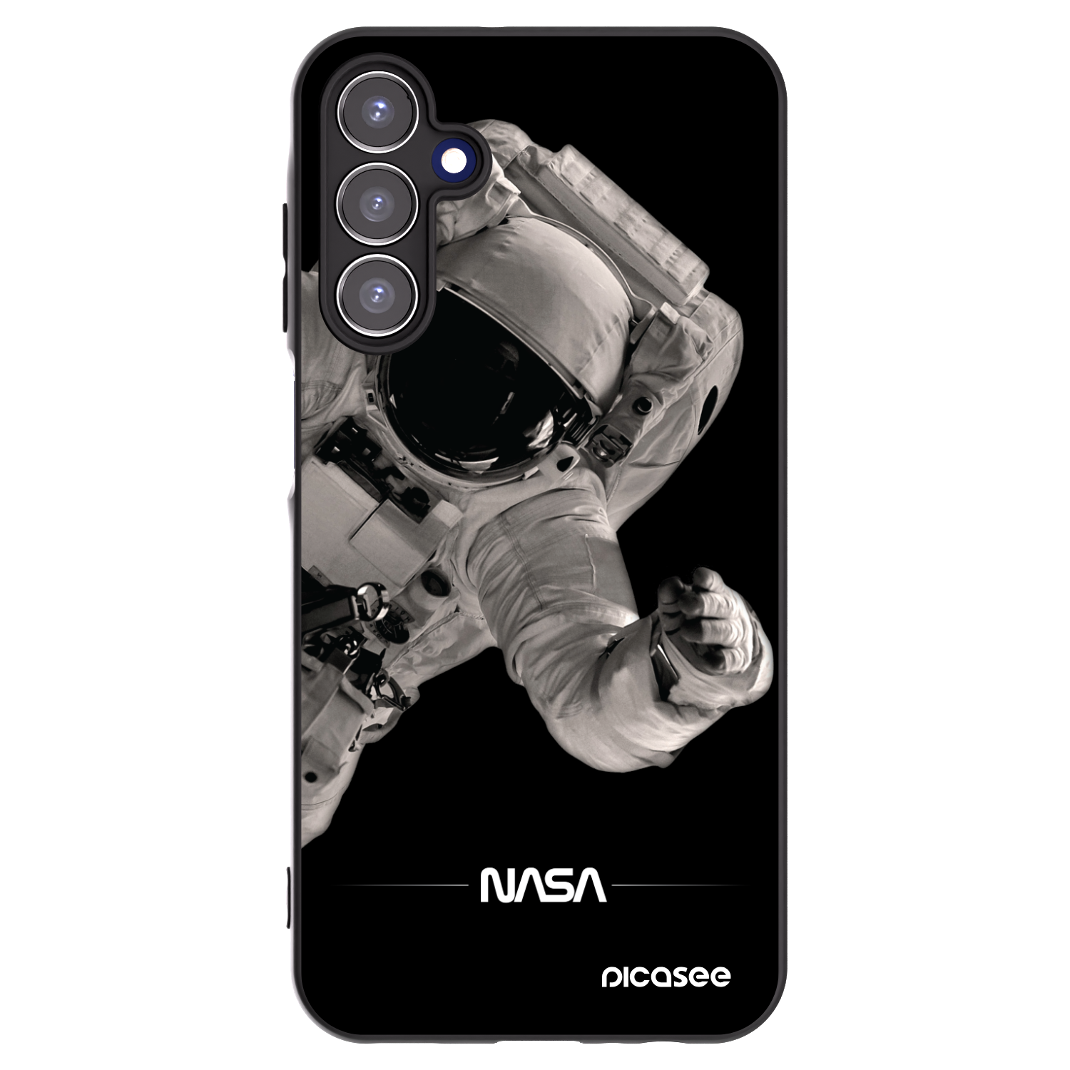 Picasee husă neagră din silicon pentru Samsung Galaxy A15 A155F 4G - Astronaut Big