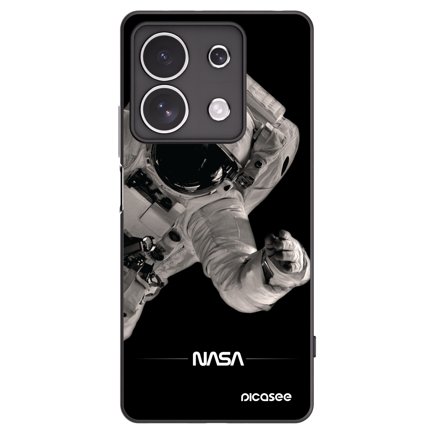 Picasee husă neagră din silicon pentru Xiaomi Redmi Note 13 4G - Astronaut Big