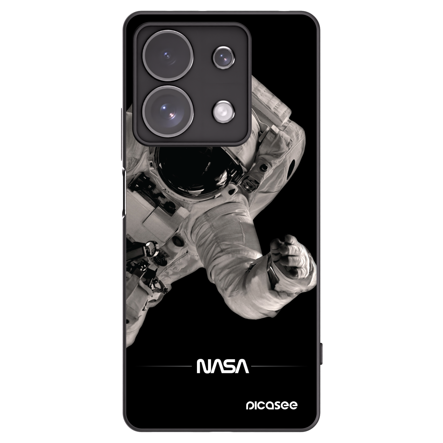 Picasee husă neagră din silicon pentru Xiaomi Redmi Note 13 Pro 4G - Astronaut Big