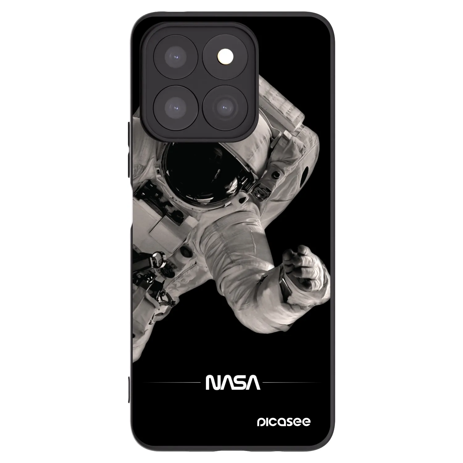 Picasee husă neagră din silicon pentru Honor X8b - Astronaut Big