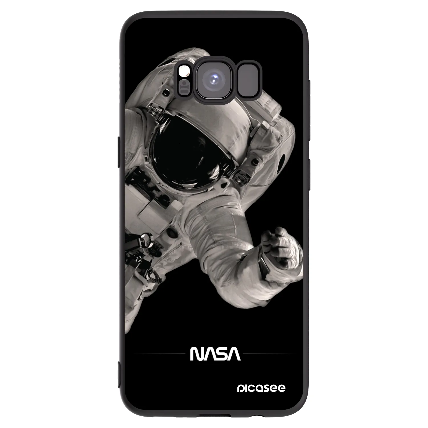 Picasee husă neagră din silicon pentru Samsung Galaxy S8 G950F - Astronaut Big