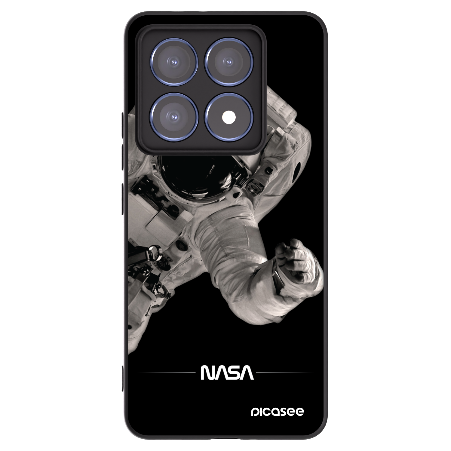 Picasee husă neagră din silicon pentru Xiaomi 14T Pro - Astronaut Big