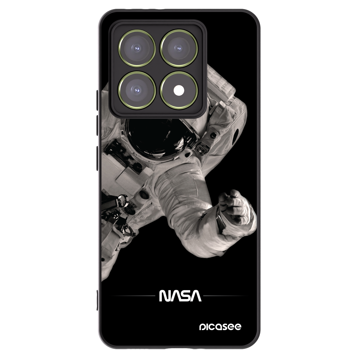 Picasee husă neagră din silicon pentru Xiaomi 14T - Astronaut Big