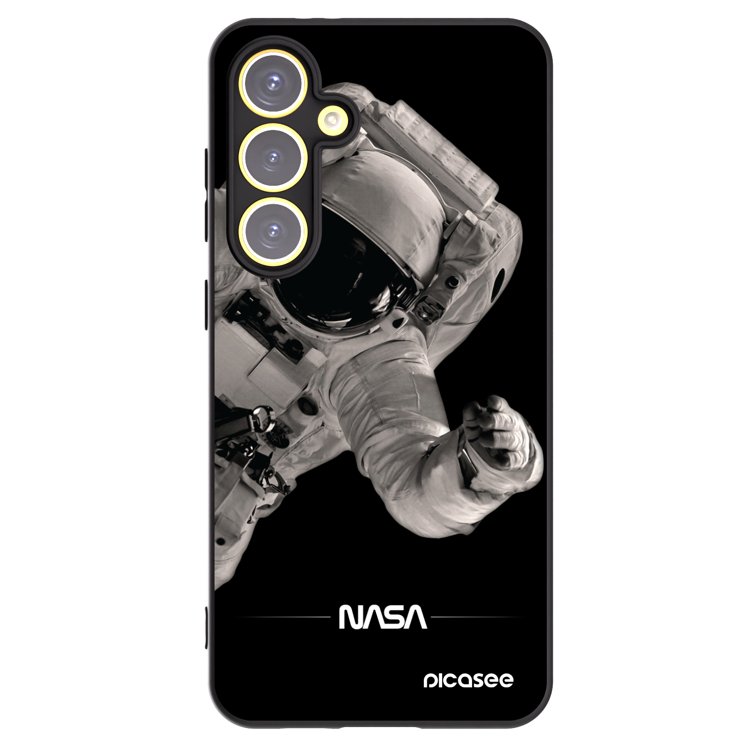 Picasee husă neagră din silicon pentru Samsung Galaxy S24 FE S721B - Astronaut Big