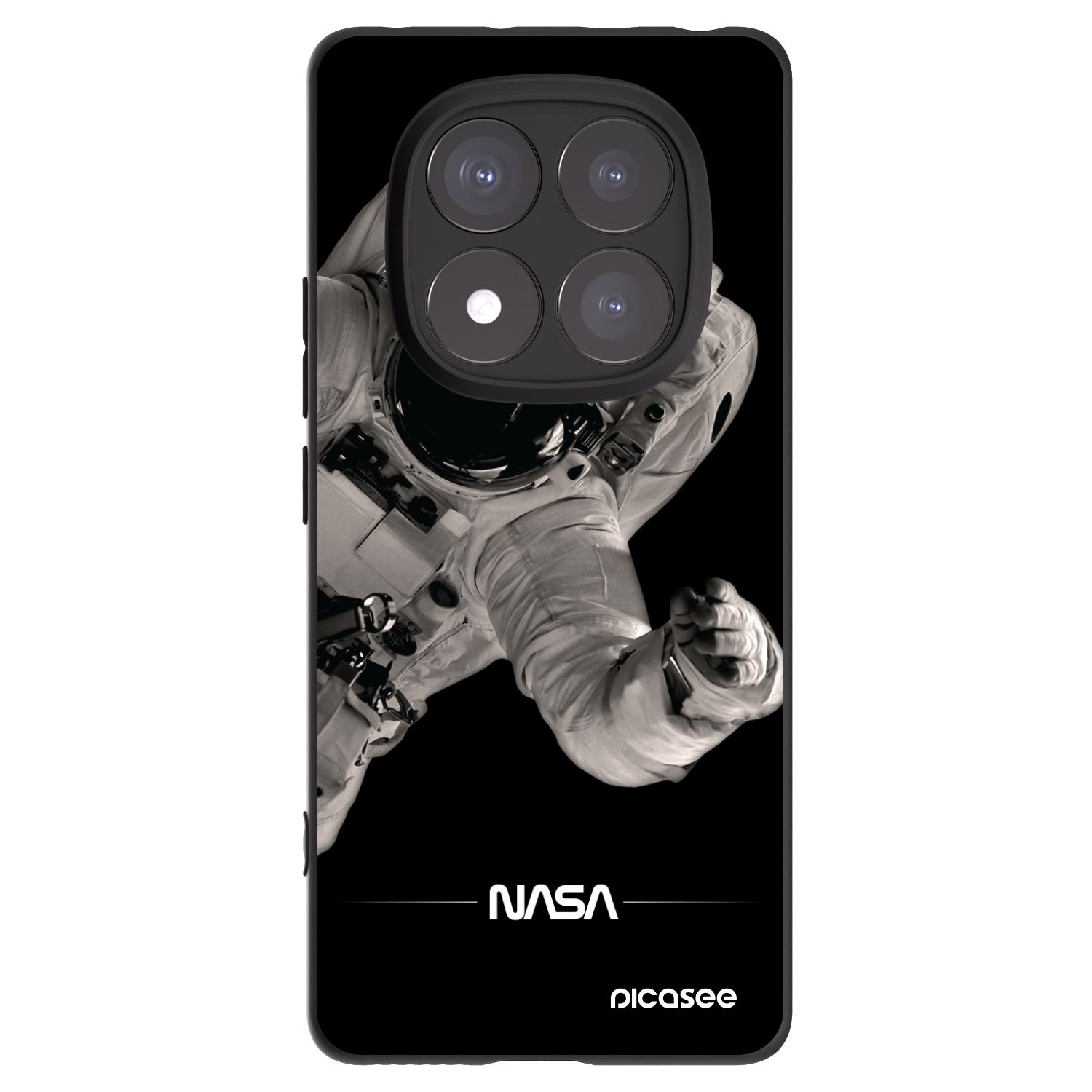 Picasee husă neagră din silicon pentru Xiaomi Redmi Note 14 Pro+ 5G - Astronaut Big