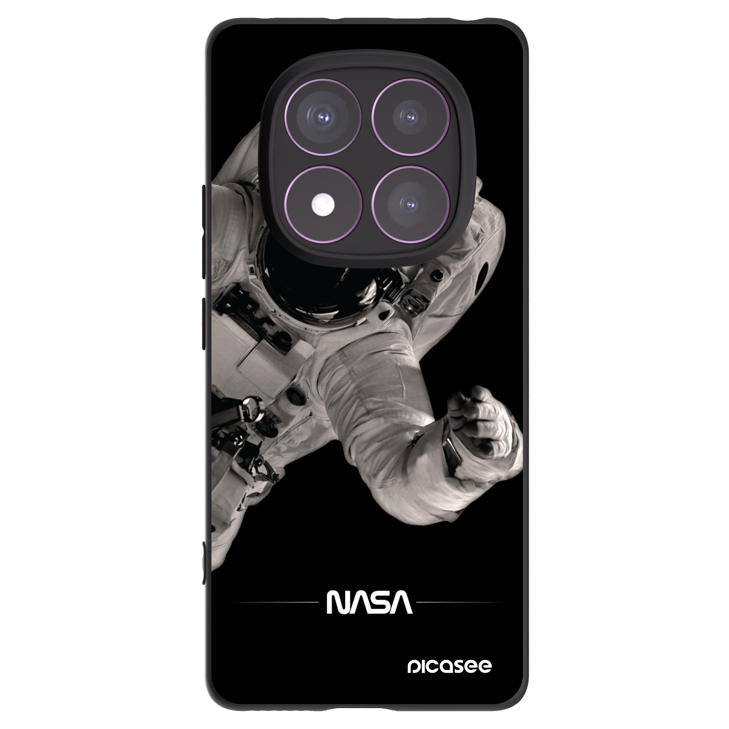 Picasee husă neagră din silicon pentru Xiaomi Redmi Note 14 Pro 4G - Astronaut Big