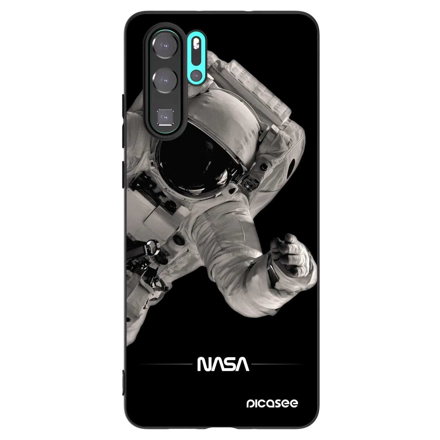 Picasee husă neagră din silicon pentru Huawei P30 Pro - Astronaut Big