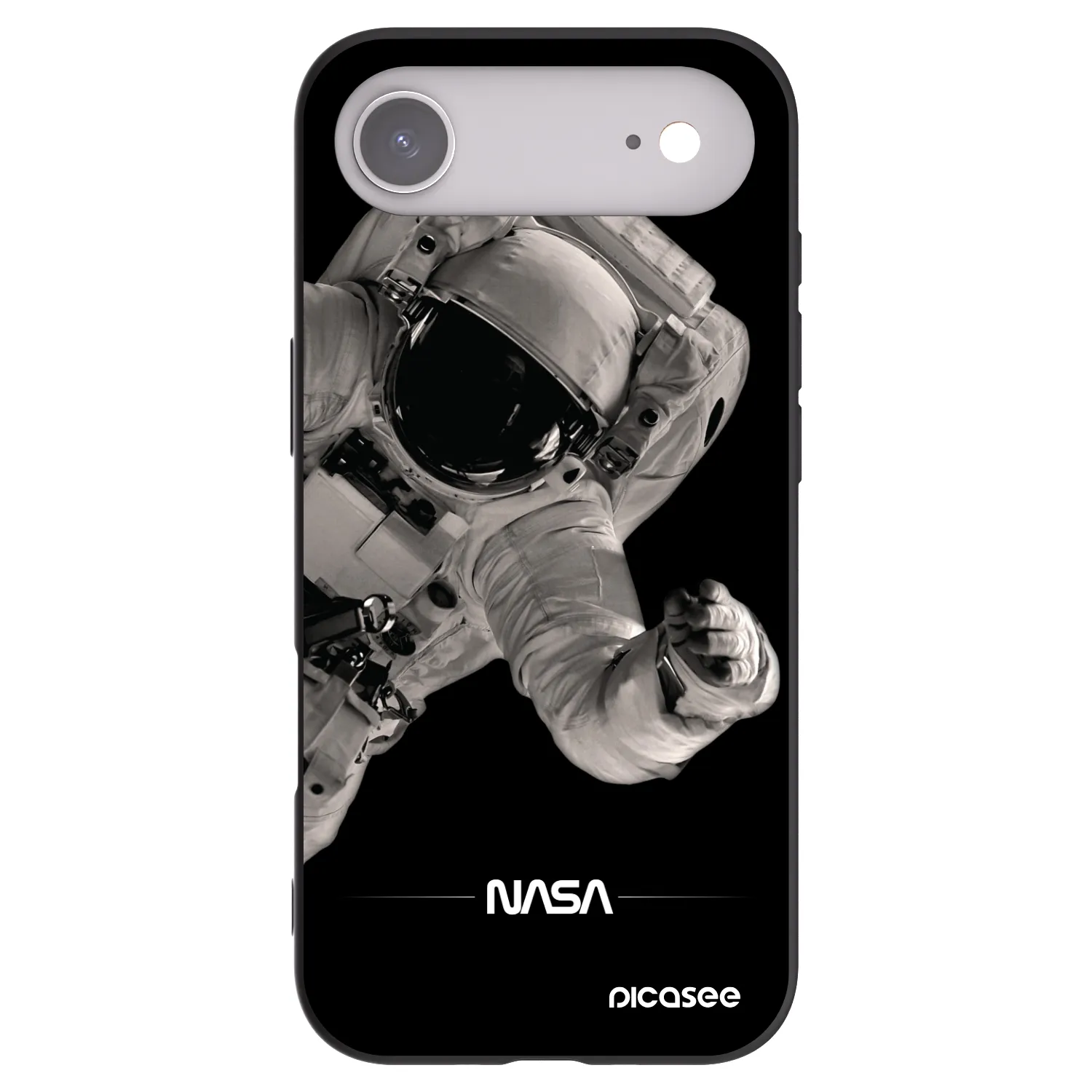 Picasee husă neagră din silicon pentru Apple iPhone Air - Astronaut Big
