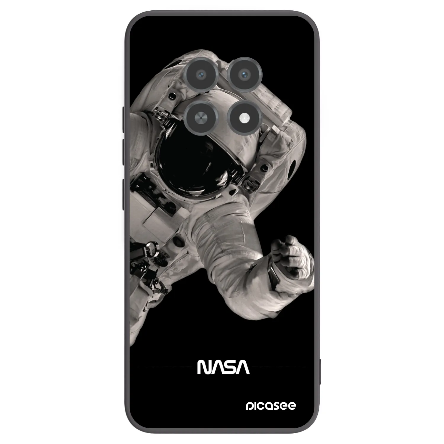 Picasee husă neagră din silicon pentru Realme 12X - Astronaut Big