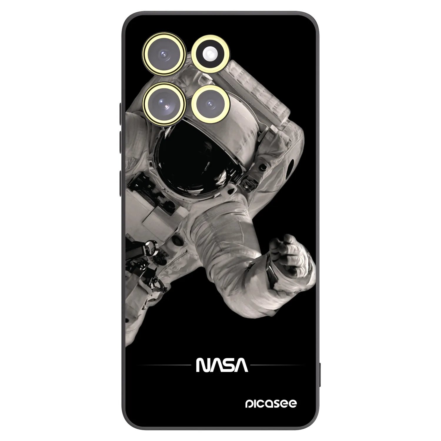 Picasee husă neagră din silicon pentru Motorola Moto G86 5G - Astronaut Big