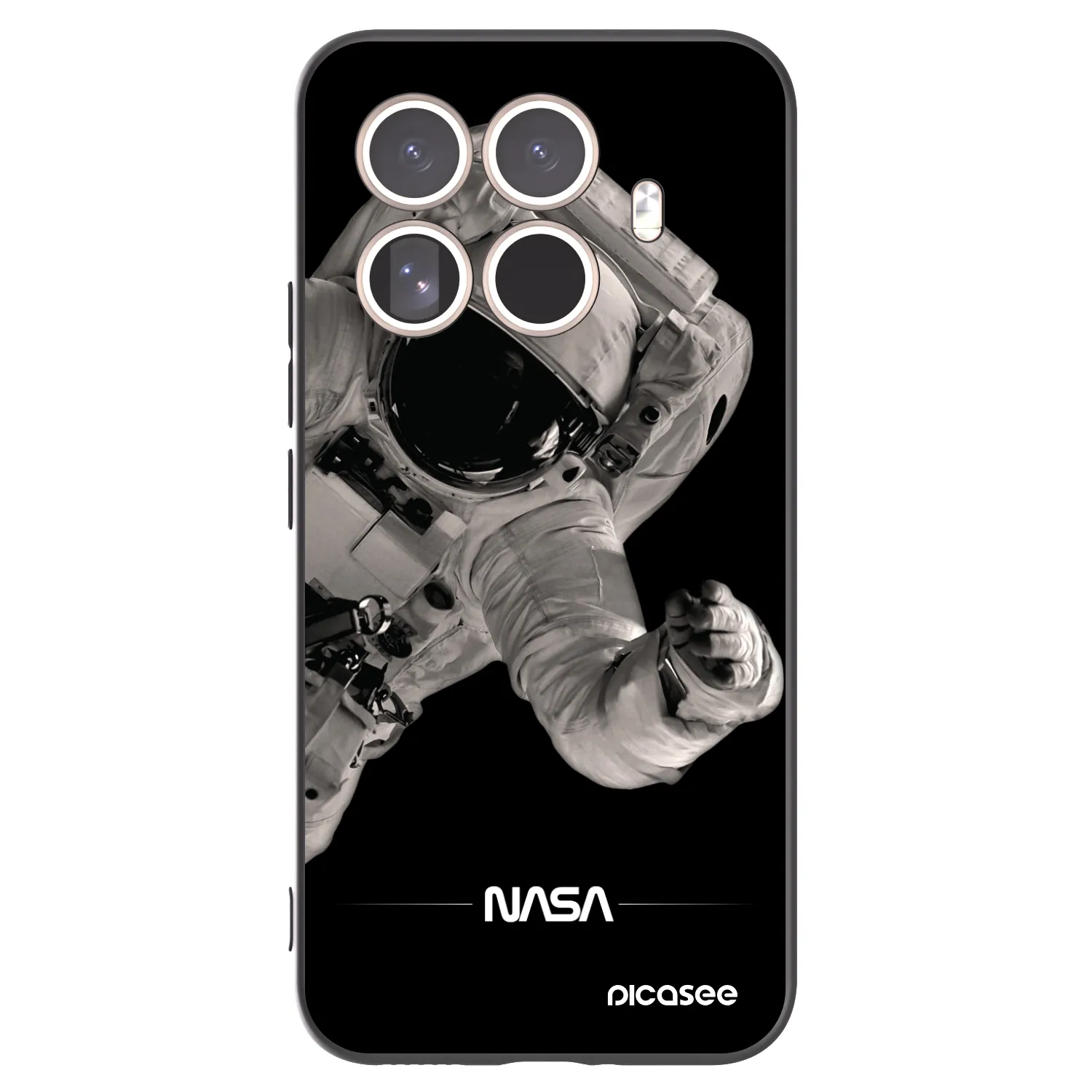 Picasee husă neagră din silicon pentru Xiaomi 15T Pro - Astronaut Big