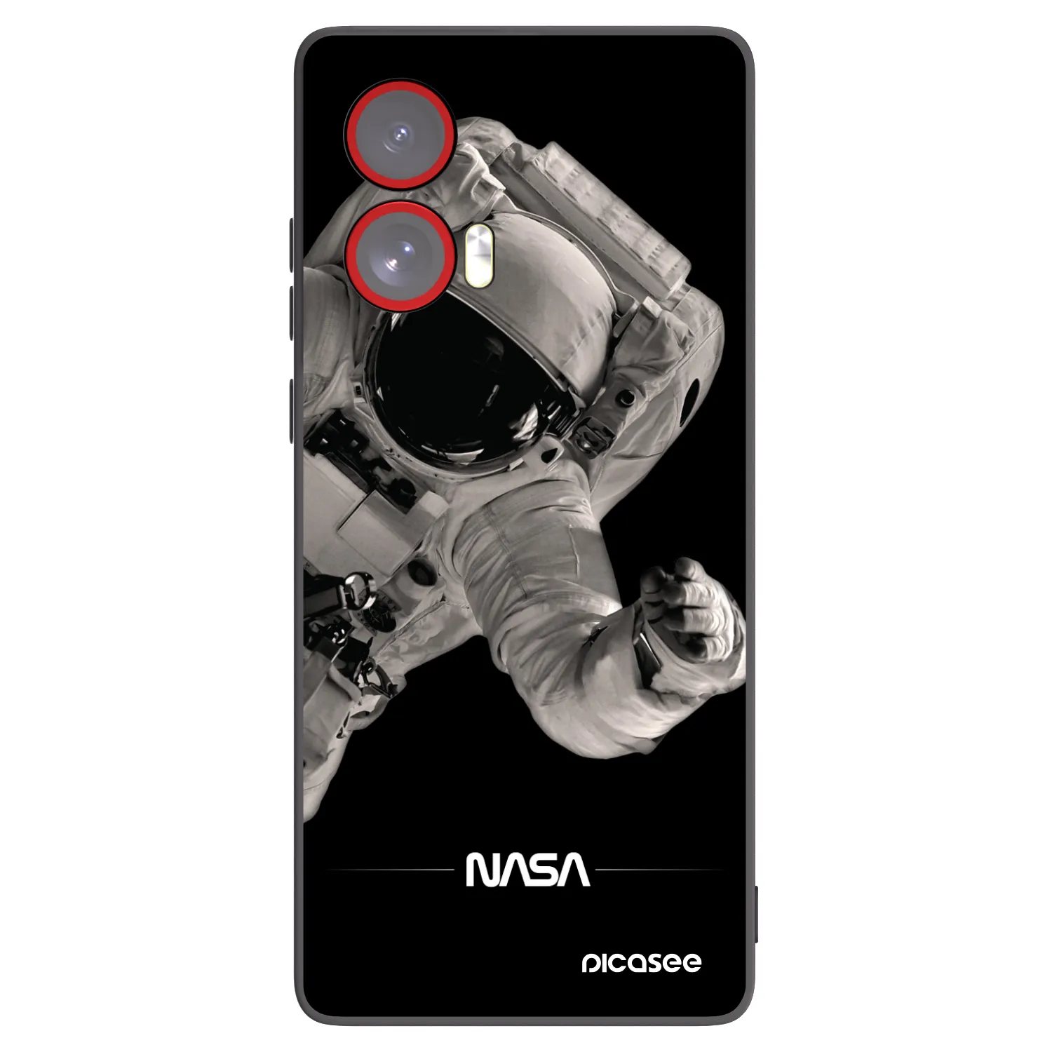 Picasee husă neagră din silicon pentru Motorola Edge 50 Fusion - Astronaut Big
