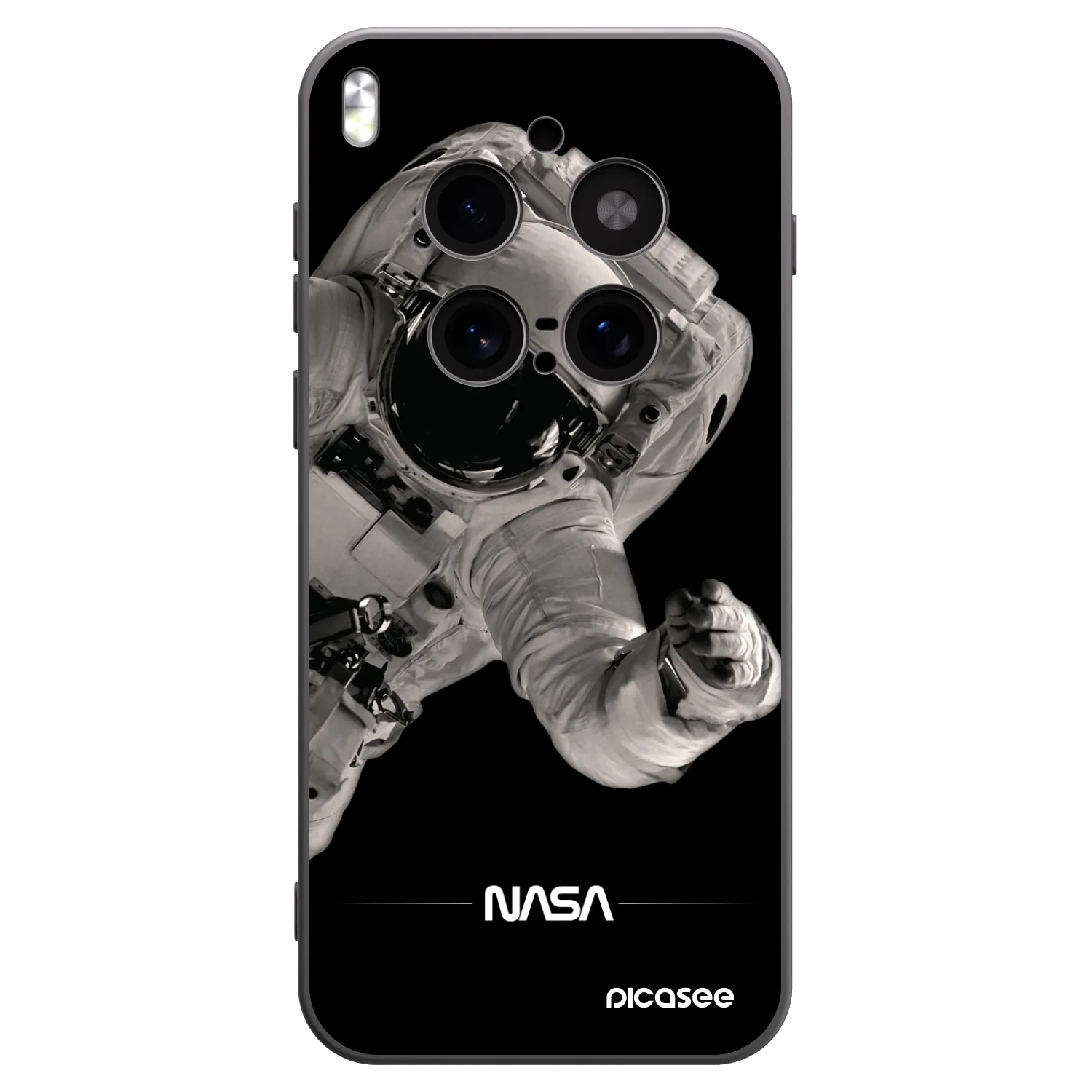 Picasee husă neagră din silicon pentru Vivo X300 Pro - Astronaut Big