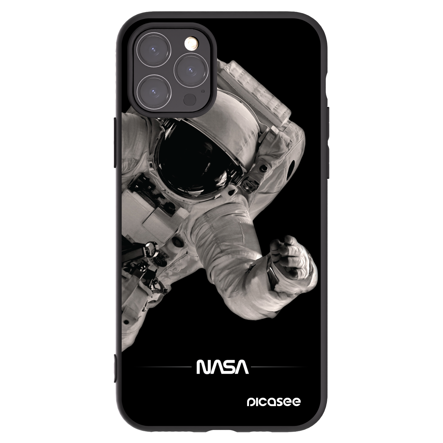 Picasee husă neagră din silicon pentru Apple iPhone 11 Pro - Astronaut Big