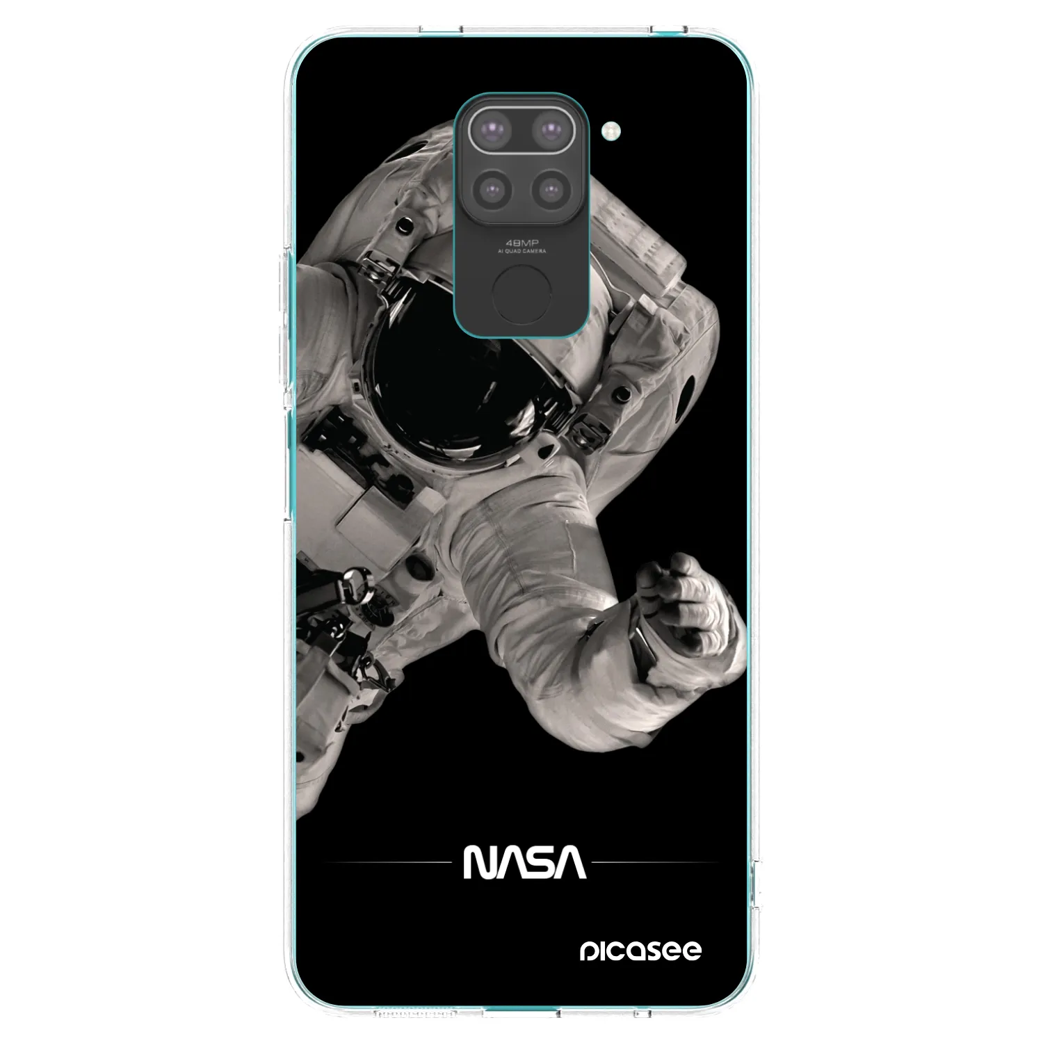 Picasee husă neagră din silicon pentru Xiaomi Redmi Note 9 - Astronaut Big