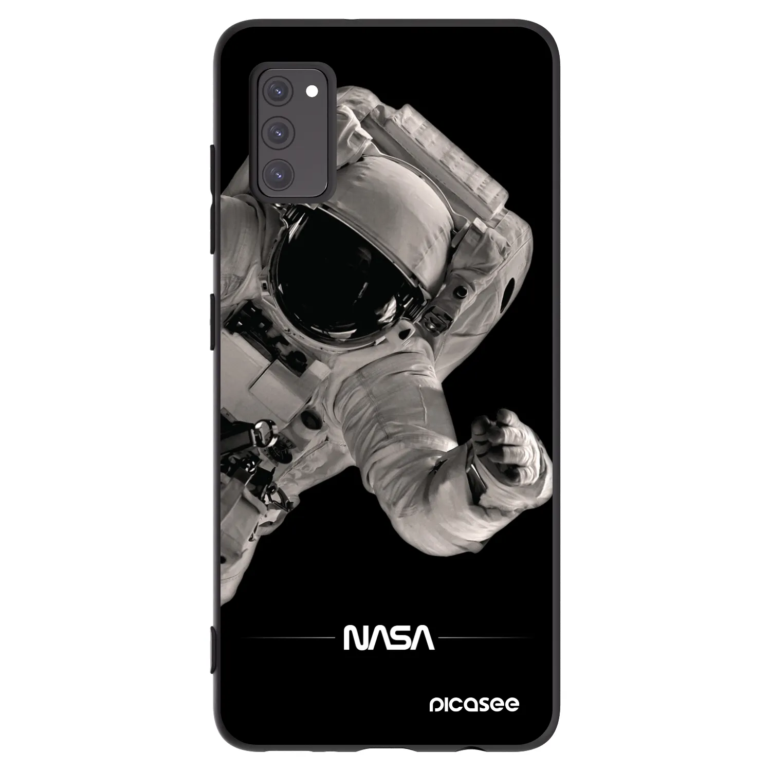 Picasee husă neagră din silicon pentru Samsung Galaxy A41 A415F - Astronaut Big