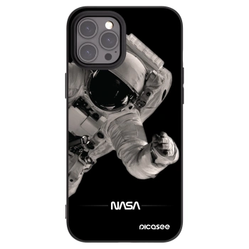 Picasee husă neagră din silicon pentru Apple iPhone 12 Pro Max - Astronaut Big