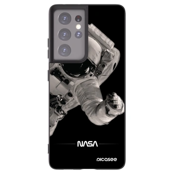 Picasee husă neagră din silicon pentru Samsung Galaxy S21 Ultra 5G G998B - Astronaut Big
