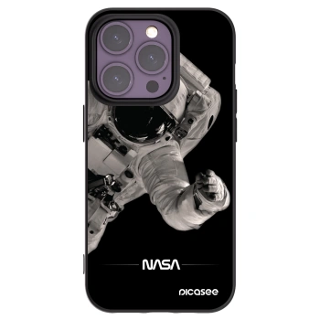 Picasee husă neagră din silicon pentru Apple iPhone 14 Pro - Astronaut Big