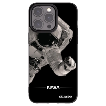 Picasee husă neagră din silicon pentru Apple iPhone 15 Pro Max - Astronaut Big