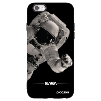 Picasee husă neagră din silicon pentru Apple iPhone 6/6S - Astronaut Big